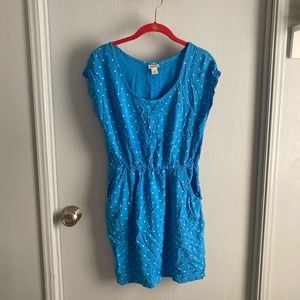 Blue Yellow Polka Dot Dress